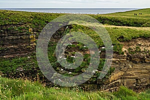 Image of cliff walls at Duncansby Head near John o\'Groats,  Caithness, Scotland