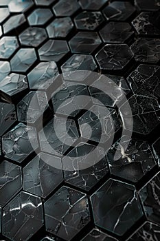 The image is a close up of a black and white patterned surface