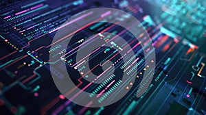 The image is a close-up of an electronic circuit board