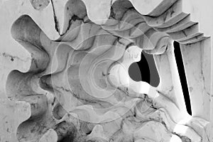 Detail of abstract marble sculpture in Cerveira, Portugal photo