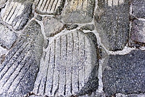 Old rustic stone pavement texture background