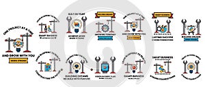 The image is a collection of different designs