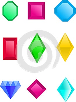 Image of colored gems set