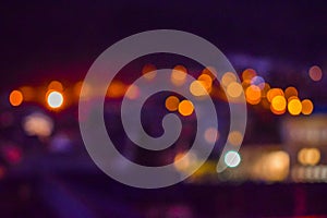 Image of colorful blurred defocused bokeh Lights. motion and nightlife concept. Elegant background.