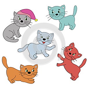 Image of colorful cats