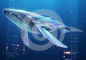 Image combines elements of nature and technology, creating a sci-fi