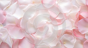 this image combines the rose petals and white paper