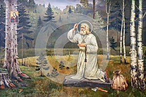 Image composition - the prayer of St. Seraphim of Sarov