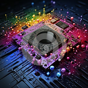 an image of a computer processor on a black background