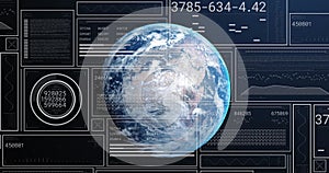 Image of computing data processing over globe