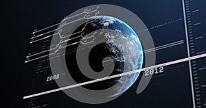 Image of computing data processing over globe