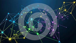 Image conveys a sense of complexity and interconnectivity often