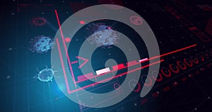 Image of coronavirus statistical data processing