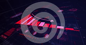 Image of coronavirus statistical data processing