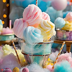 image of cotton candy in pastel colors