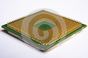 Image of cpu processor chip on a white background