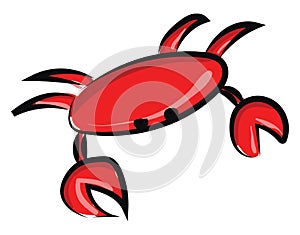 Image of crab, vector or color illustration