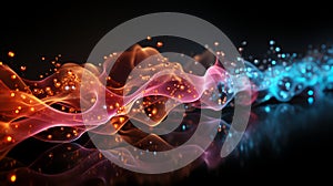 The duality of light as wave and particle background.ai generative