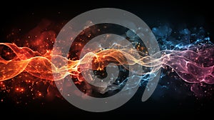 The duality of light as wave and particle background.ai generative