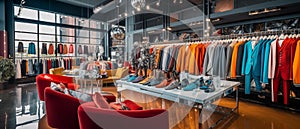 Image created from AI, Image of a clothing store.