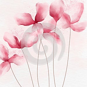 Pink Flower Petals Beautiful Illustration by Indy Purwa photo