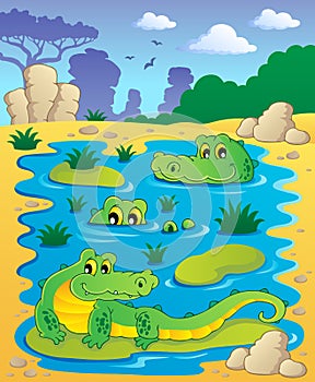 Image with crocodile theme 2