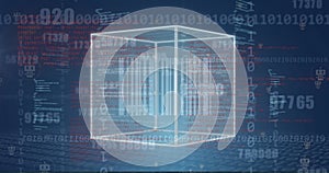 Image of cube bar code and data processing over binary coding