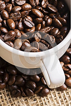 Image a cup of coffee beans