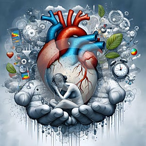 image of the current state of the human heart, mind and soul to combat the woes of the world.