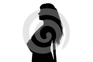 Image of curvy woman's silhouette in profile