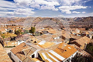 Image of Cuzco city in Peruvian Andes. Capital of the Incas empire.