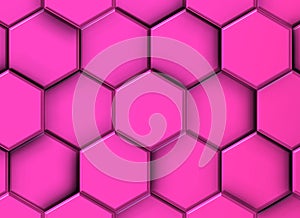 Image of 3d purple hexagons