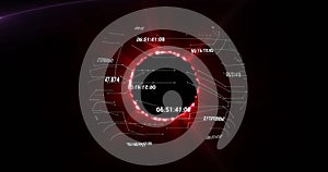 Image of data processing and connections over black hole photo