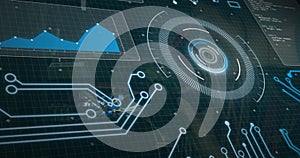 Image of data processing on digital screen