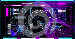 Image of data processing on interface