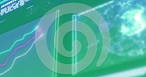 Image of data processing on interface