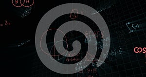 Image of data processing and mathematical equations