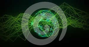 Image of data processing and network of connections over globe