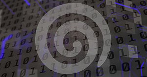 Image of data processing over black background