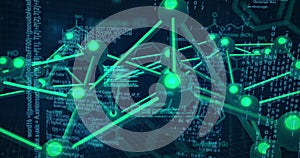 Image of data processing over chemical formula