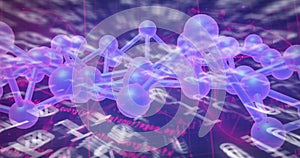 Image of data processing over chemical formula