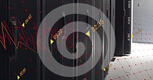 Image of data processing over computer servers