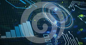 Image of data processing over computer wires