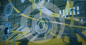 Image of data processing over computer wires