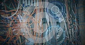 Image of data processing over computer wires