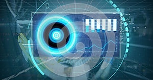 Image of data processing over computer wires