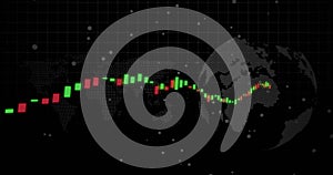 Image of data processing over globe