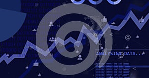 Image of data processing over globe