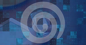 Image of data processing over hands using smartphone