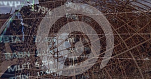 Image of data processing over rubbish dump